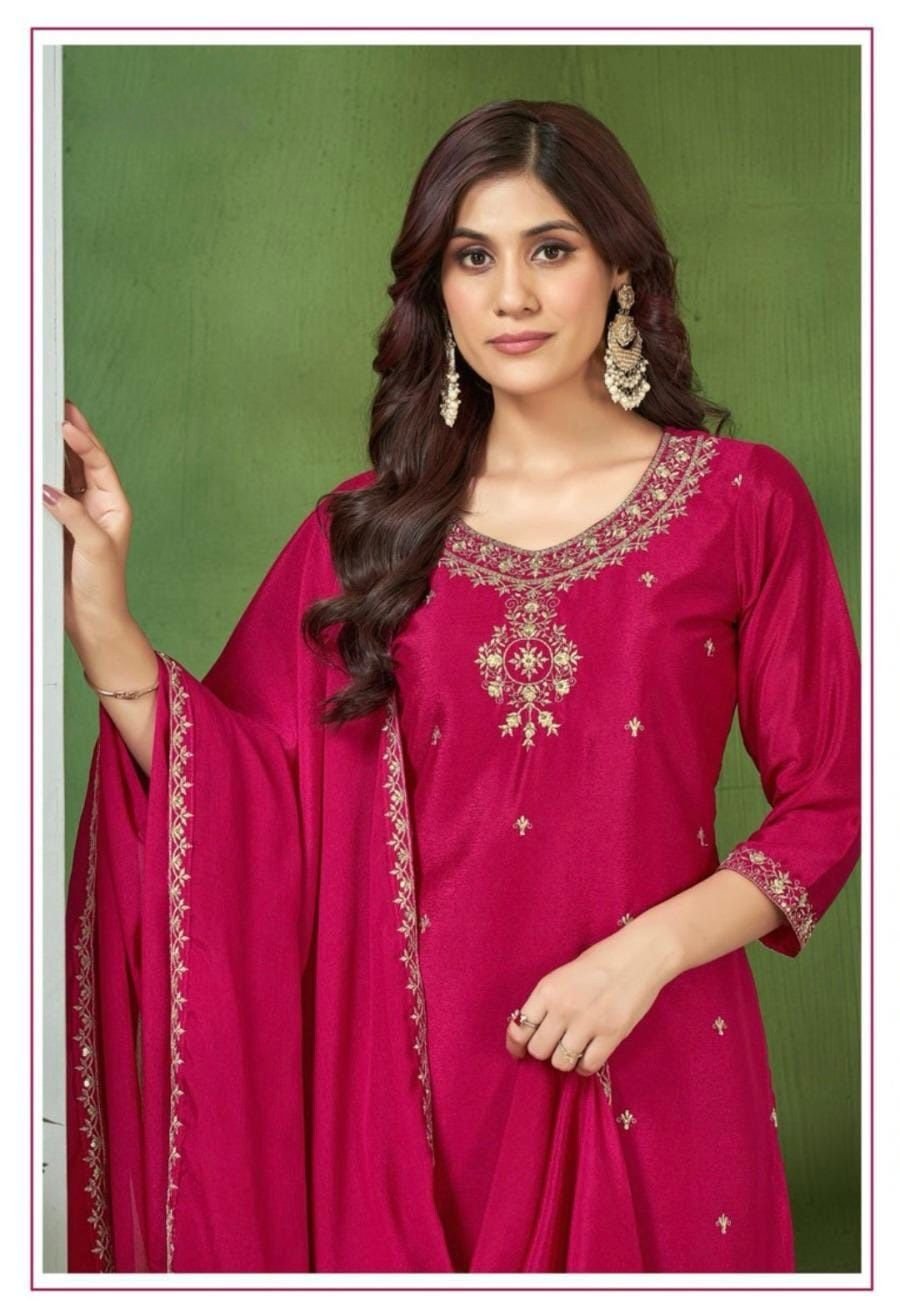 Ruby Charm Embroidered Suit ✨