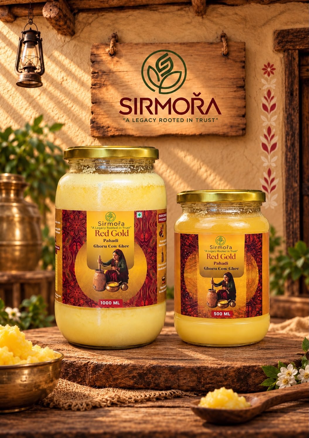 Red Gold Pahadi Ghoru Cow Ghee