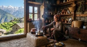 Traditional Village Kitchen/Women Working 