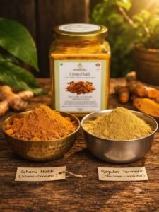 Ghoru Haldi made using traditional turmeric processing