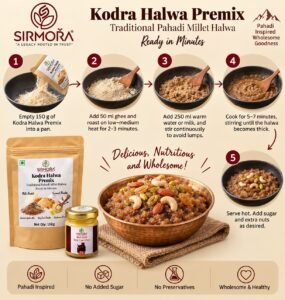 Five minute preparation of Sirmora Kodra Halwa 