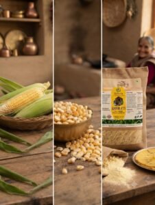 Corn transformed into traditional Kukdi Ra Atta