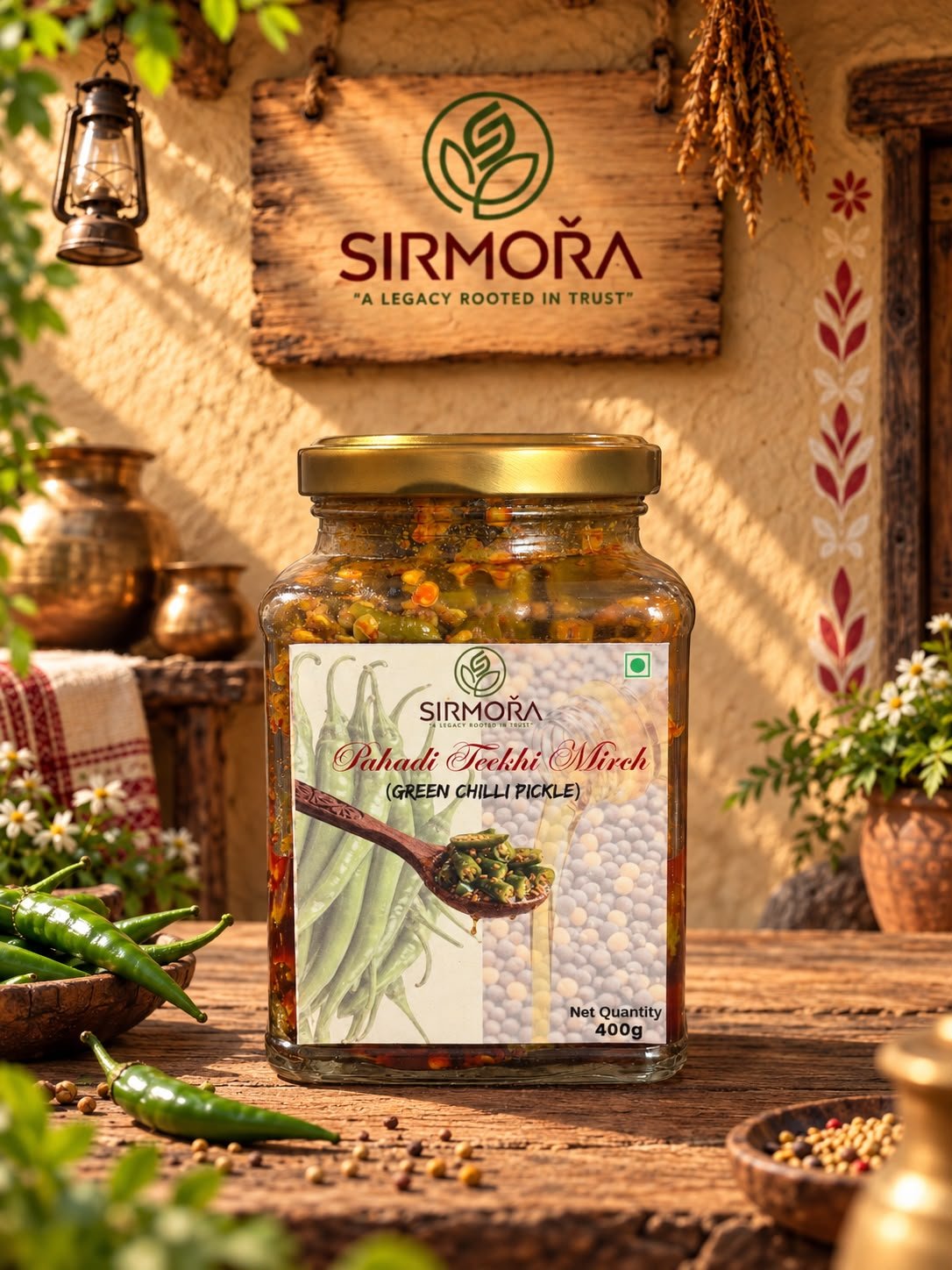 Pahadi Tikhi Mirch (Green Chilli Pickle)
