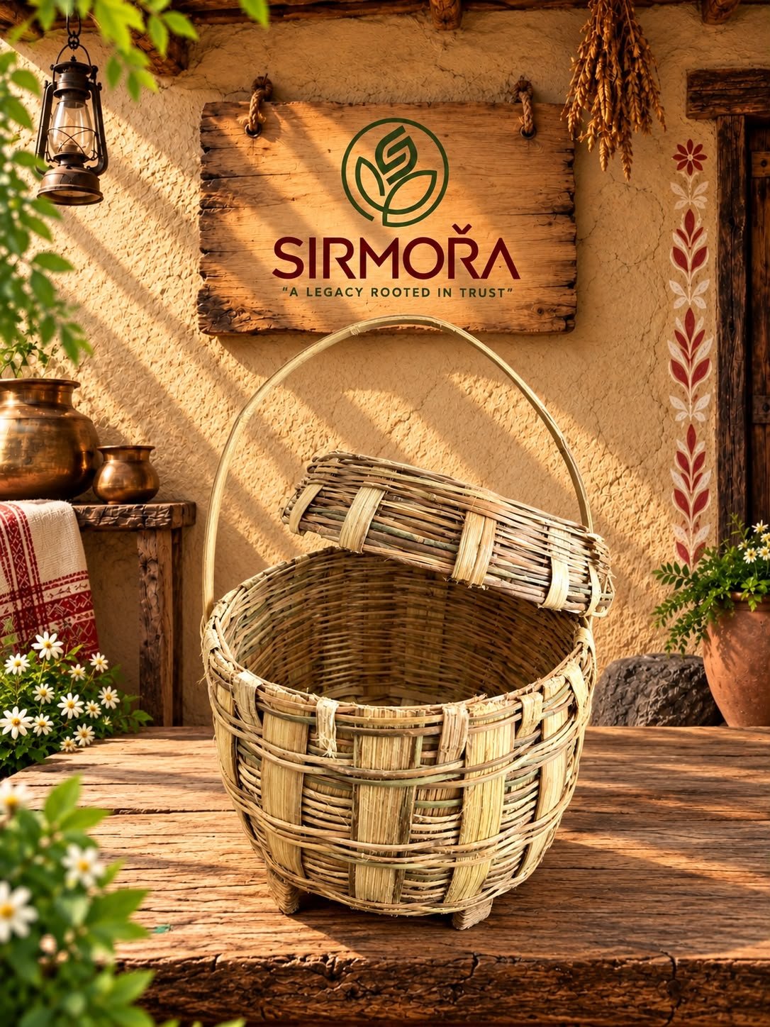 Traditional Himachali Nigal Basket with Lid